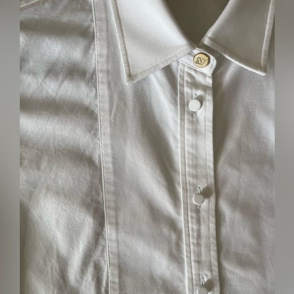 MaxMara White Poplin / Tuxedo Blouse - Picture 7 of 7